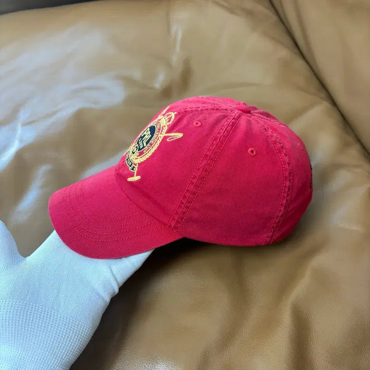 [SOLD OUT] POLO 폴로 랄프로렌 6패널 볼캡 모자 레드 윈터 챌린지 컵 팀 레드