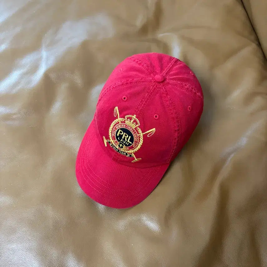 [SOLD OUT] POLO 폴로 랄프로렌 6패널 볼캡 모자 레드 윈터 챌린지 컵 팀 레드