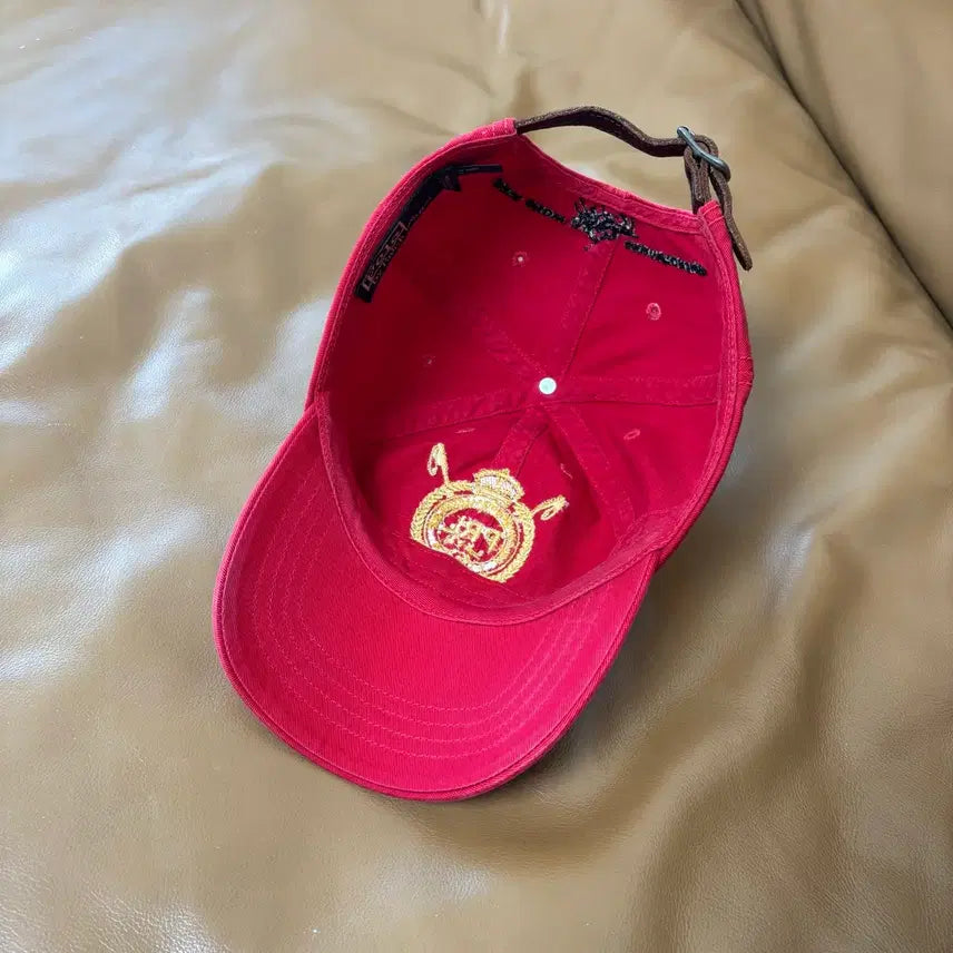 [SOLD OUT] POLO 폴로 랄프로렌 6패널 볼캡 모자 레드 윈터 챌린지 컵 팀 레드