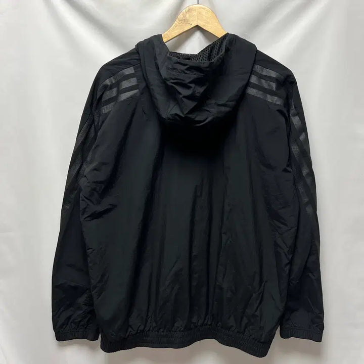 [SOLD OUT] [정품/2XL] 아디다스 윈드브레이커 삼선 블랙 우븐 바람막이