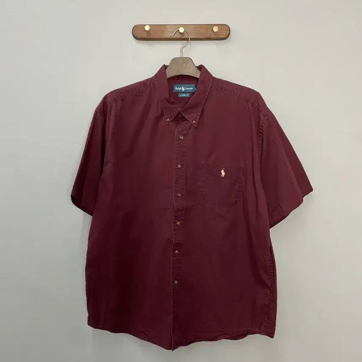 [SOLD OUT] 폴로 랄프로렌 버건디 반팔 셔츠 H2453