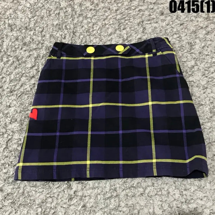 [BUNJANG] Le Coq Sportif Checkered Mini Skirt / 르꼬끄 체크 미니스커트 퍼플 스커트