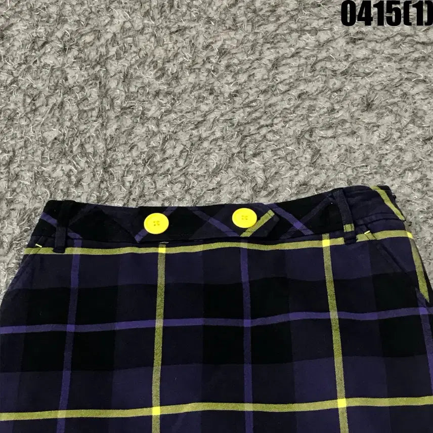[BUNJANG] Le Coq Sportif Checkered Mini Skirt / 르꼬끄 체크 미니스커트 퍼플 스커트