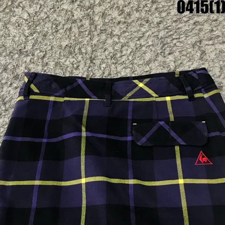 [BUNJANG] Le Coq Sportif Checkered Mini Skirt / 르꼬끄 체크 미니스커트 퍼플 스커트