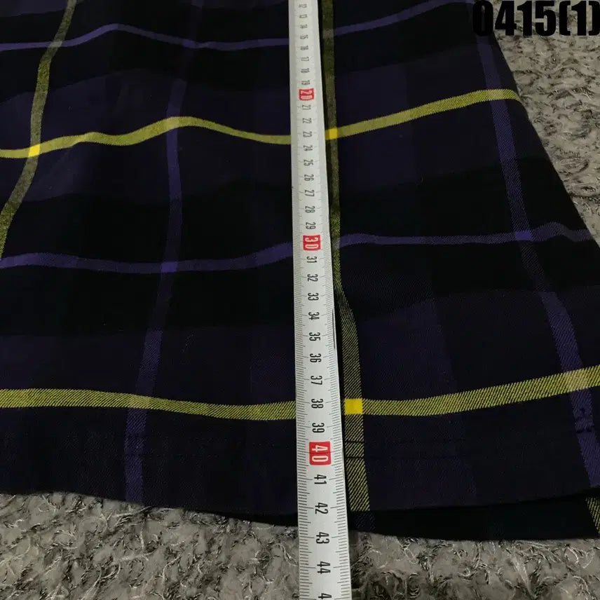 [BUNJANG] Le Coq Sportif Checkered Mini Skirt / 르꼬끄 체크 미니스커트 퍼플 스커트