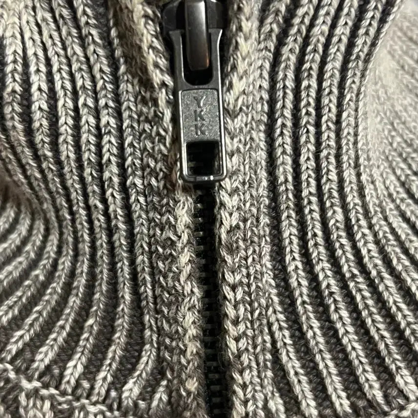 [BUNJANG] Elmood Piece Dyed Knit Zip-up Beige / 엘무드 피스 다이드 니트 집업 베이지 (48)