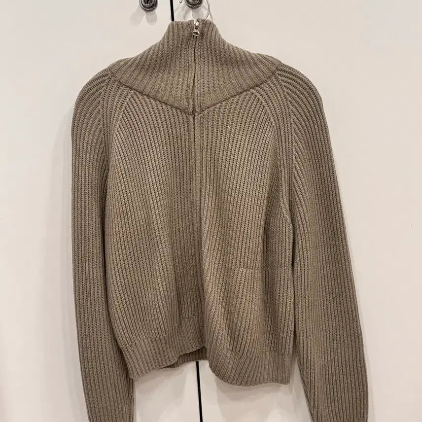 [BUNJANG] Ribbed Knit Zip-up Cardigan / 골지 니트 집업 가디건