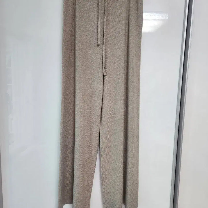 [BUNJANG] Beige Knit Wide Pants / 베이지 니트 와이드 팬츠(새옷)