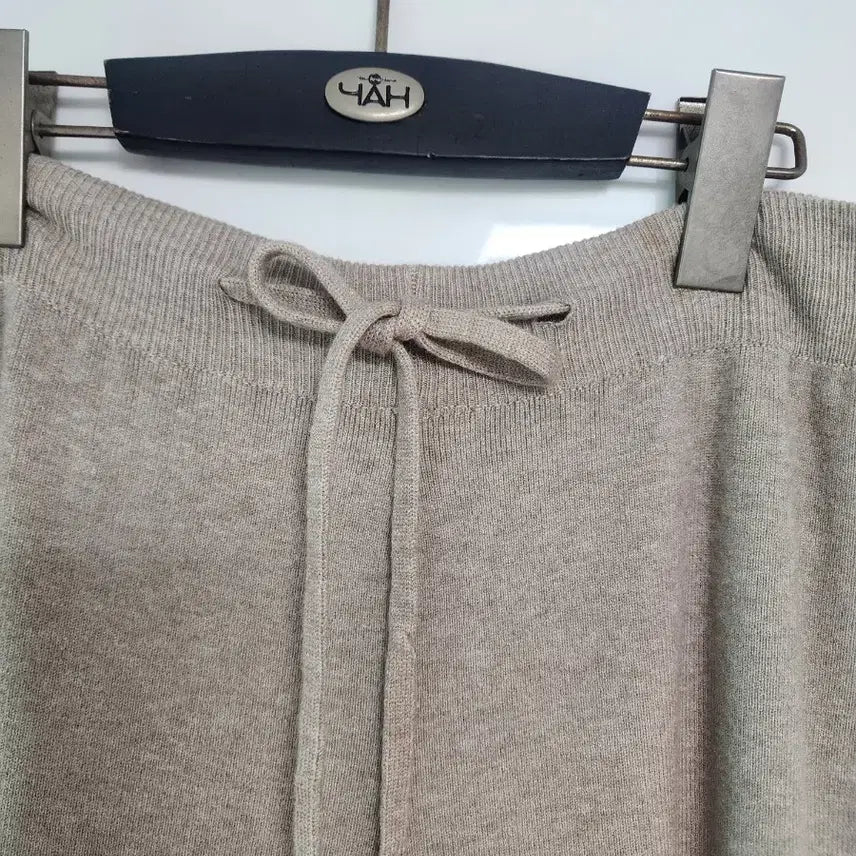 [BUNJANG] Beige Knit Wide Pants / 베이지 니트 와이드 팬츠(새옷)