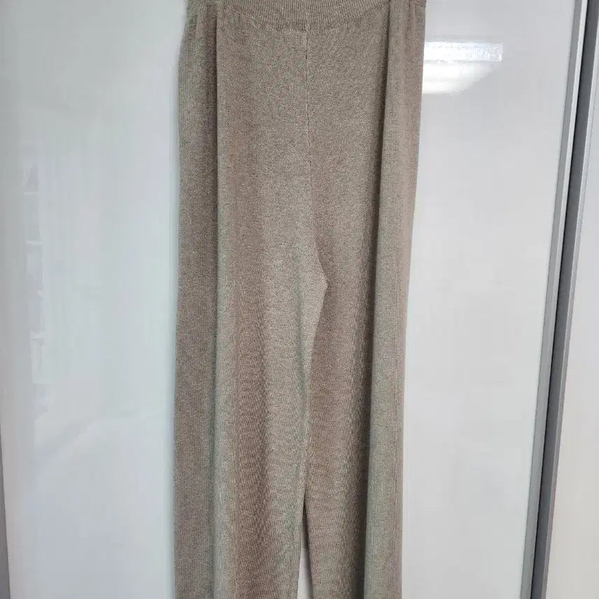[BUNJANG] Beige Knit Wide Pants / 베이지 니트 와이드 팬츠(새옷)