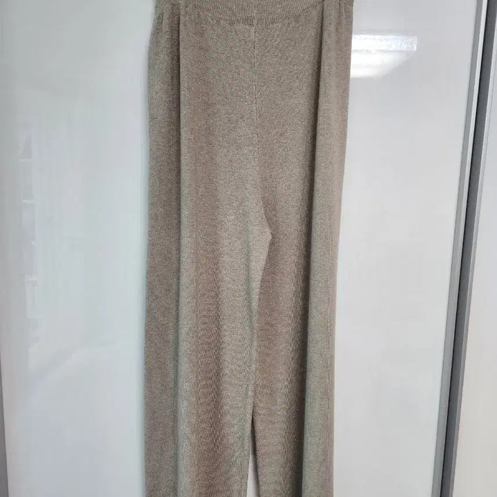 [BUNJANG] Beige Knit Wide Pants / 베이지 니트 와이드 팬츠(새옷)