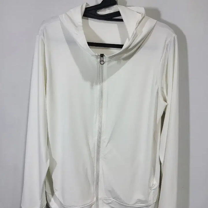 [BUNJANG] White Hooded Zip-up Jacket / 화이트 후드 집업 긴팔 자켓