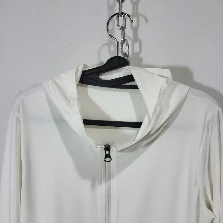 [BUNJANG] White Hooded Zip-up Jacket / 화이트 후드 집업 긴팔 자켓