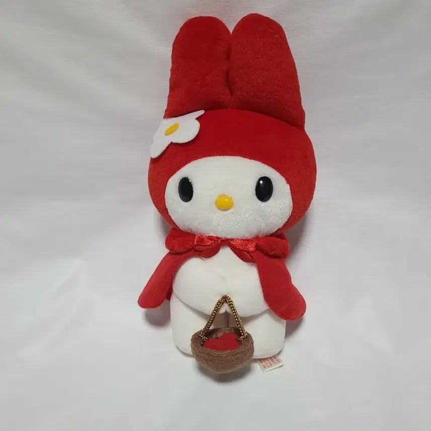 [BUNJANG] My Melody Red Basket Doll 2000s / 고전 바구니 든 빨간 마이멜로디 인형 2000년
