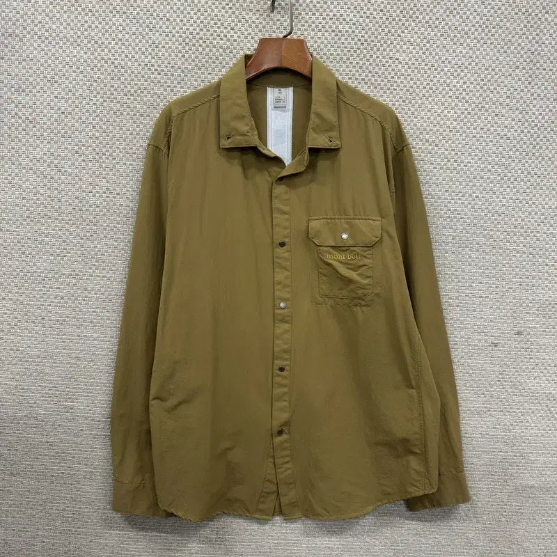 [BUNJANG] Montbell Embroidered Logo Long Sleeve Shirt XL / 몽벨 아웃도어 자수로고 여름 긴팔 셔츠 XL A09189