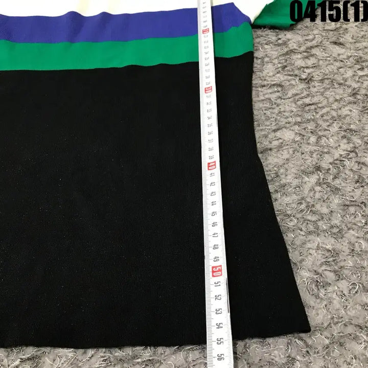[BUNJANG] AMENPAPA Color Block Knit T-shirt / AMENPAPA 컬러블록 반팔 니트 S