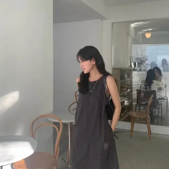[BUNJANG] Shopbowl Nylon Long Tank Dress / 샵보울 나시 원피스