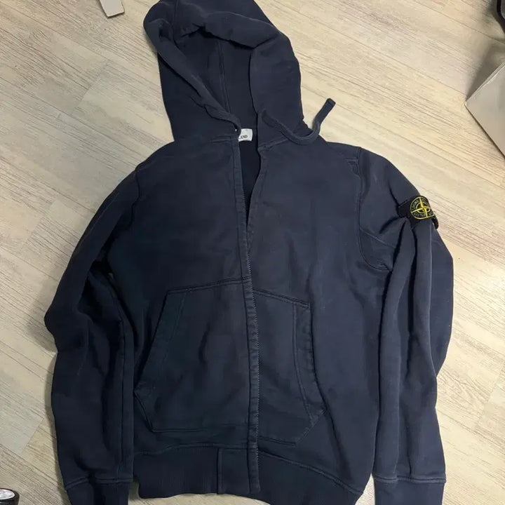 [BUNJANG] Stone Island Navy Hooded Zip-up / 스톤아일랜드 네이비 후드집업
