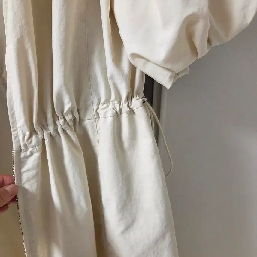 [BUNJANG] Ivory Puff Sleeve Long Dress / 아이보리 퍼프 블라우스 롱 원피스