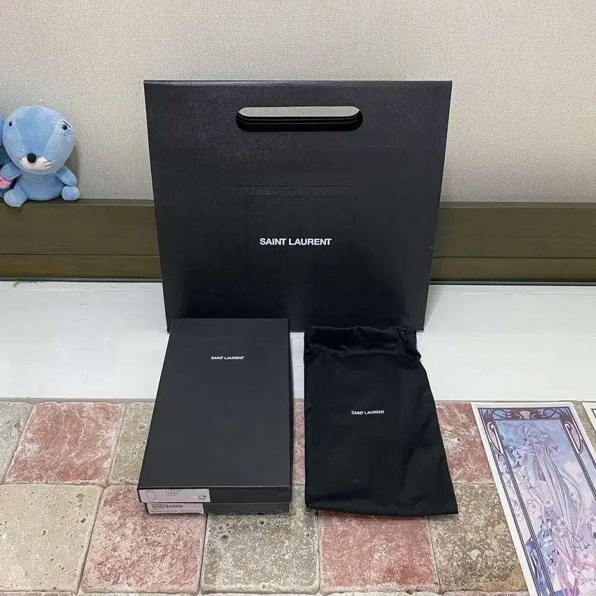 [BUNJANG] Saint Laurent Long Wallet Box Set / 생로랑 장지갑 박스 + 더스트 + 쇼핑백