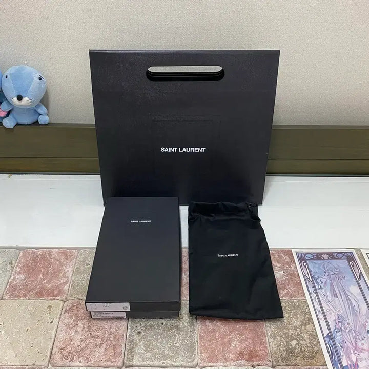 [BUNJANG] Saint Laurent Long Wallet Box Set / 생로랑 장지갑 박스 + 더스트 + 쇼핑백