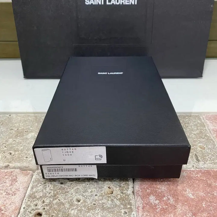 [BUNJANG] Saint Laurent Long Wallet Box Set / 생로랑 장지갑 박스 + 더스트 + 쇼핑백