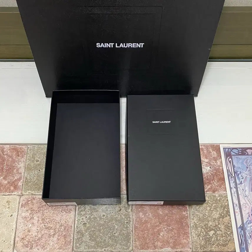 [BUNJANG] Saint Laurent Long Wallet Box Set / 생로랑 장지갑 박스 + 더스트 + 쇼핑백