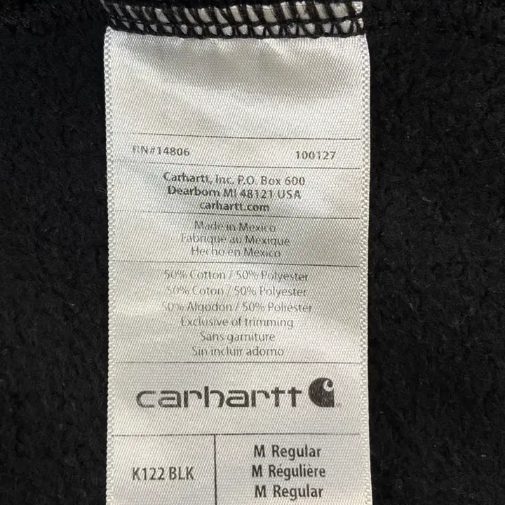 [BUNJANG] Carhartt K122 Original Fit Hooded Zip-up Jacket Black / [M] 칼하트 K122 오리지널 핏 후드 집업 블랙 5.9