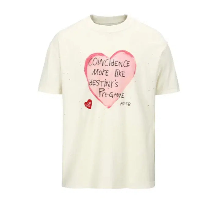 [SOLD OUT] 앤더슨벨 유니섹스 하트 메세지 티셔츠 xs