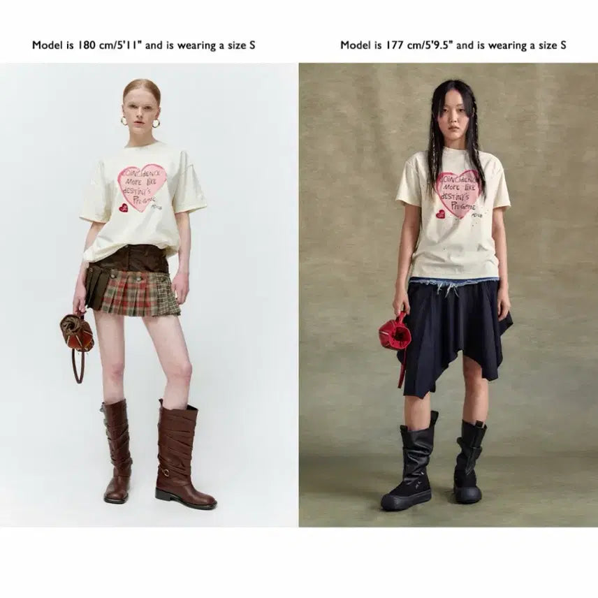 [SOLD OUT] 앤더슨벨 유니섹스 하트 메세지 티셔츠 xs