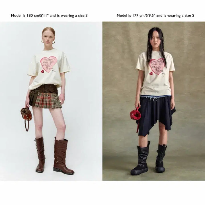 [SOLD OUT] 앤더슨벨 유니섹스 하트 메세지 티셔츠 xs