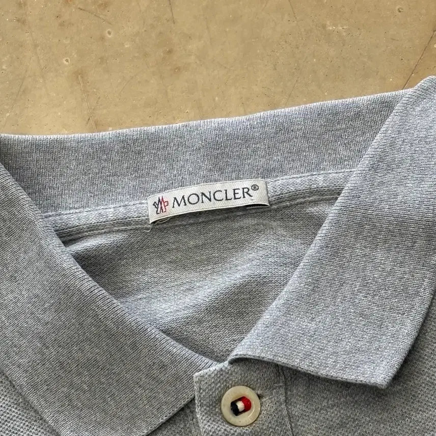 [BUNJANG] Moncler Gray Polo Shirt / M 몽클레어 그레이 카라티셔츠
