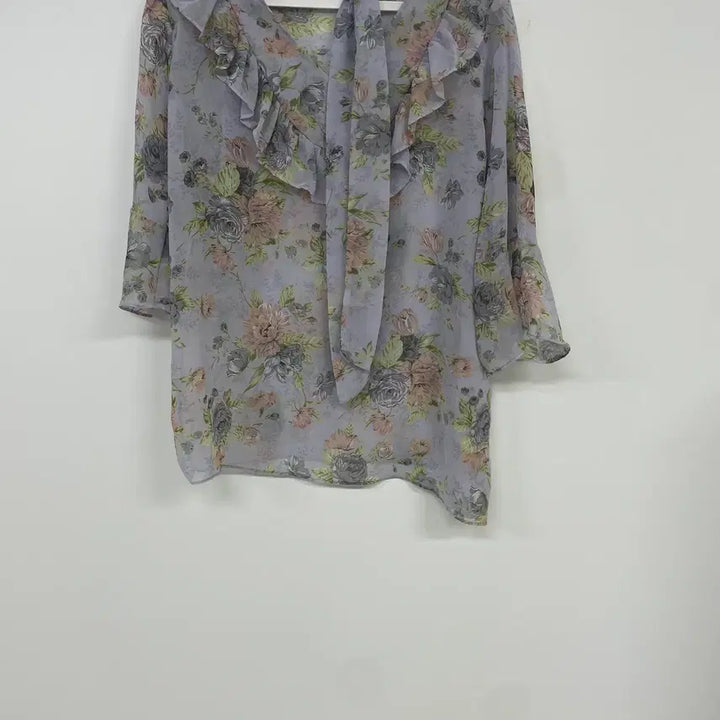 [BUNJANG] ZIGGI Lavender Frill Tie Blouse / ZIGGI 라벤더 프릴 타이 블라우스
