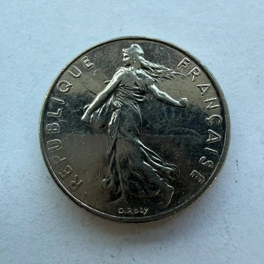 [BUNJANG] French Half Franc Coin 1977 / 1977년 프랑스 하프 프랑 동전 S1789