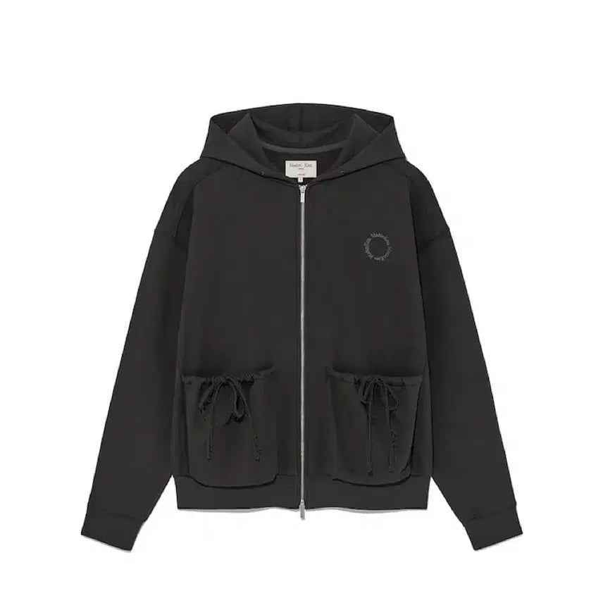 [SOLD OUT] 마뗑킴 볼륨 포켓 후디 집업 차콜