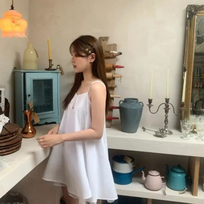 [BUNJANG] Onedmin Purple Mini Dress / 온드민 퍼플 미니원피스 화이트