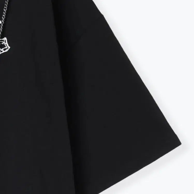 [BUNJANG] NOEMIE A-Ppeun Gom Chain Unisex Short Sleeve T-Shirt / 노에미 NOEMIE 아픈 곰 체인 남녀공용 반팔 티셔츠