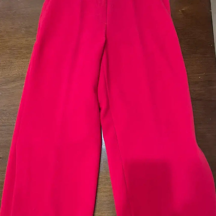 [BUNJANG] Red Wide Pants / 레드 컬러 와이드 팬츠