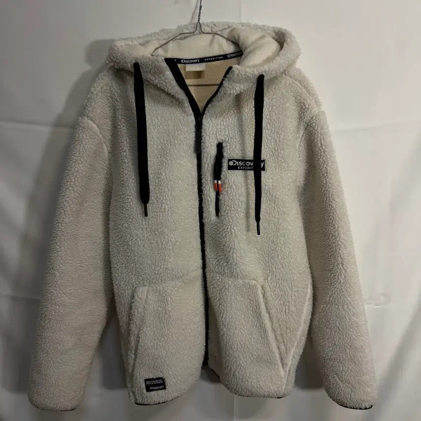 [BUNJANG] Discovery Fleece Hooded Zip-up Jacket / 디스커버리 뽀글이 후리스 후드집업