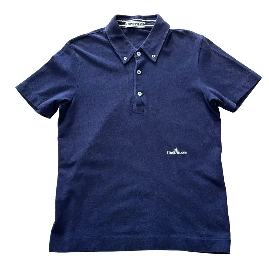 [BUNJANG] Stone Island Navy Polo T-shirt / S 스톤아일랜드 네이비 카라 반팔티셔츠