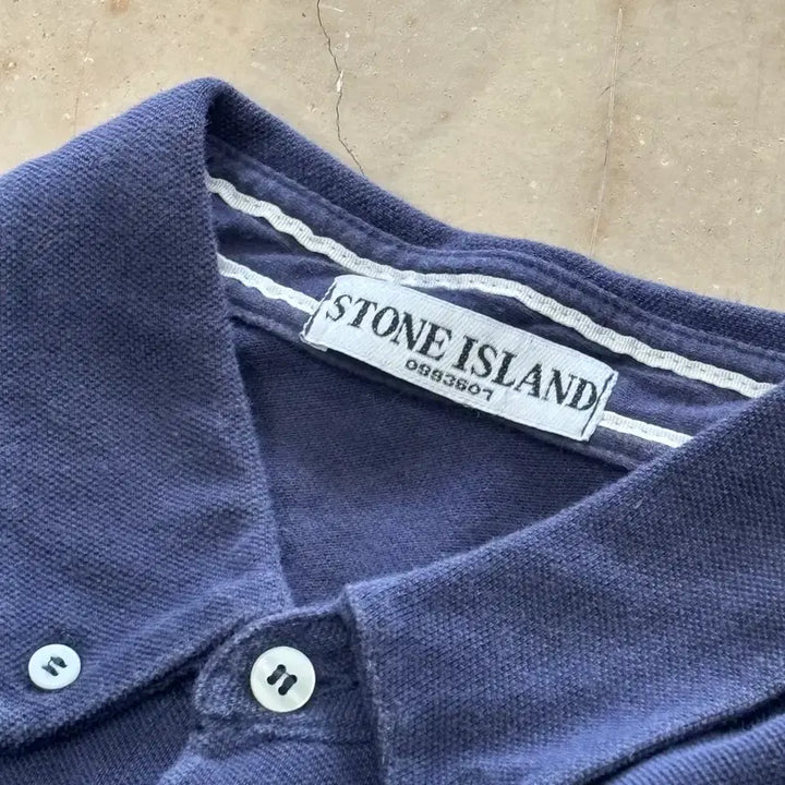[BUNJANG] Stone Island Navy Polo T-shirt / S 스톤아일랜드 네이비 카라 반팔티셔츠