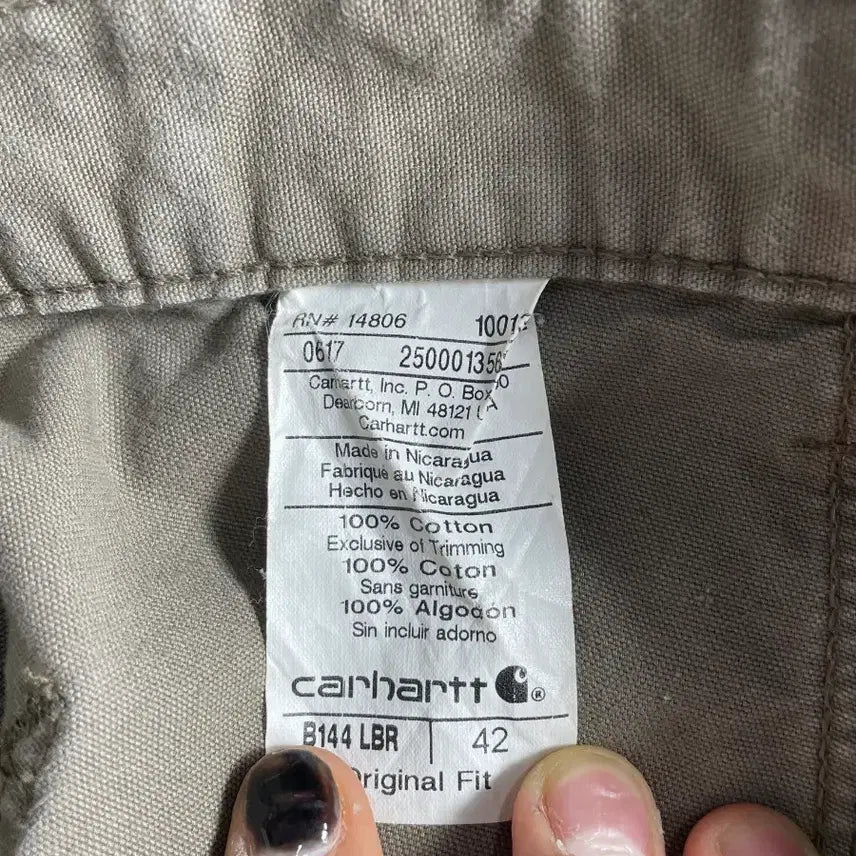 [BUNJANG] Carhartt Khaki Cargo Shorts / 칼하트 카키색 카고 반바지