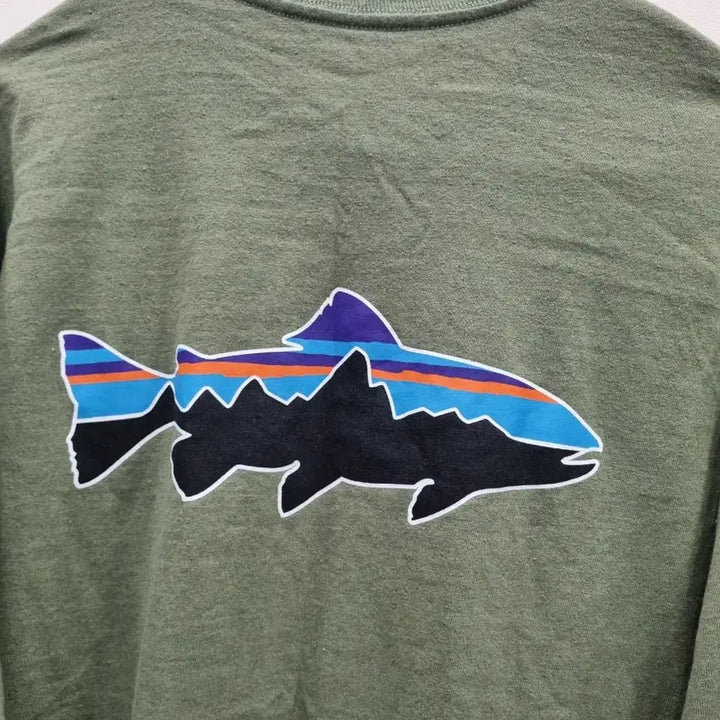 [BUNJANG] Patagonia Khaki Long Sleeve Shirt (Size 95) / 파타고니아 카키 긴팔티 사이즈95