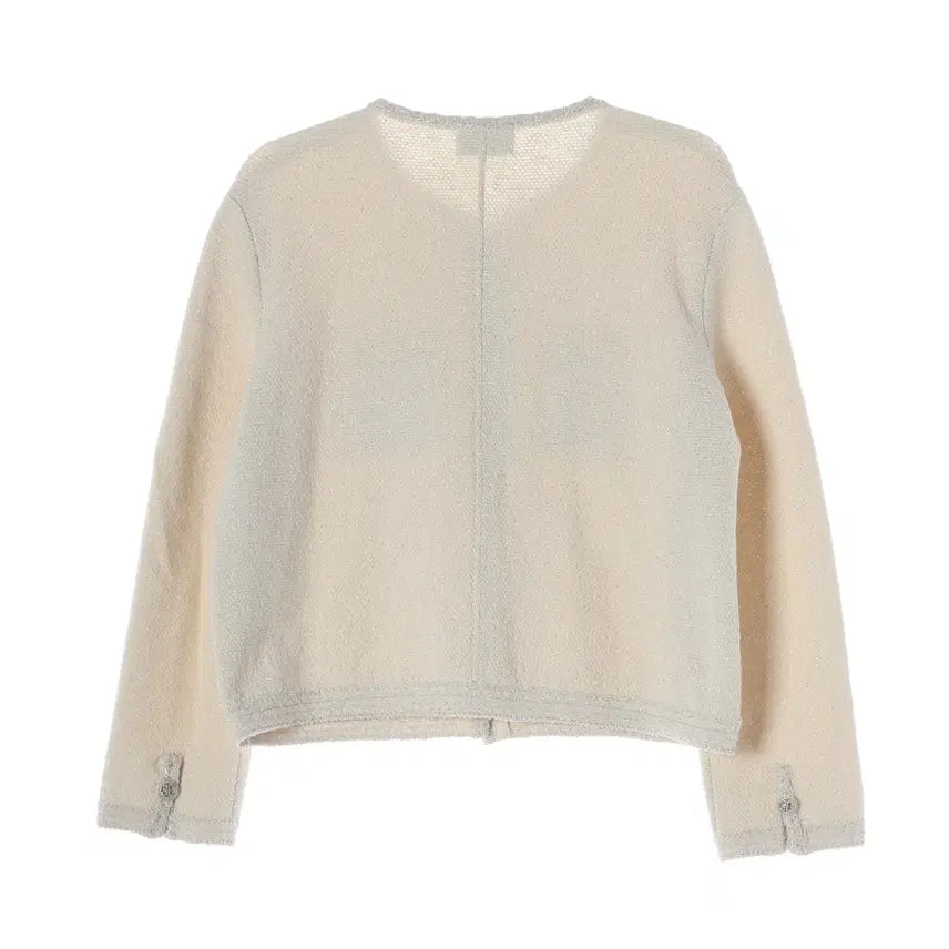 [BUNJANG] Time 21FW Cotton Silver Tweed Cardigan Jacket / 타임 21FW 코튼 실버 트위드 가디건 재킷