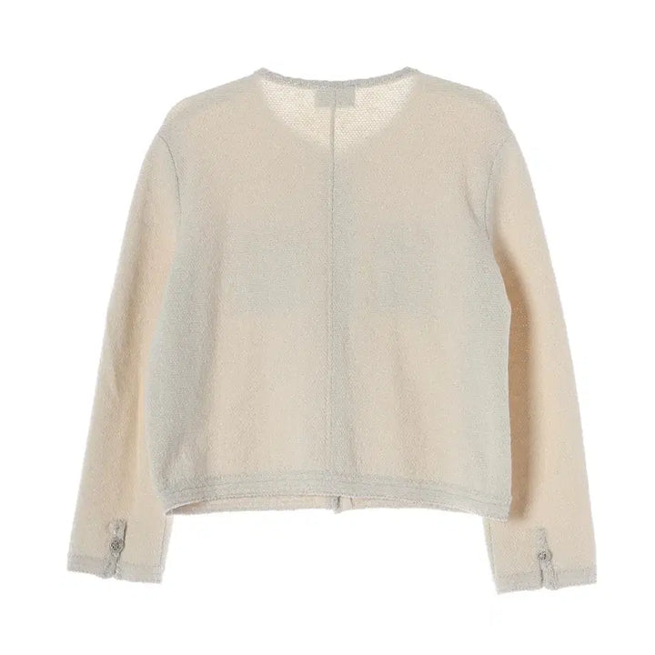 [BUNJANG] Time 21FW Cotton Silver Tweed Cardigan Jacket / 타임 21FW 코튼 실버 트위드 가디건 재킷