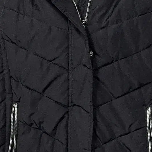 [BUNJANG] H&amp;M Black Hooded Fur Padded Vest EUR 34 / 에이치엔앰 블랙 후드 퍼 패딩 조끼 EUR 34