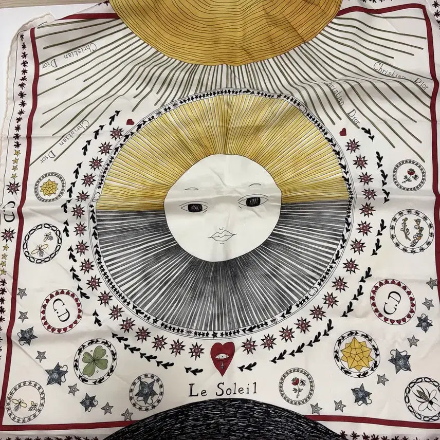 [BUNJANG] Dior Tarot 70 Silk Scarf / 디올스카프 르솔레일 타로 스퀘어70