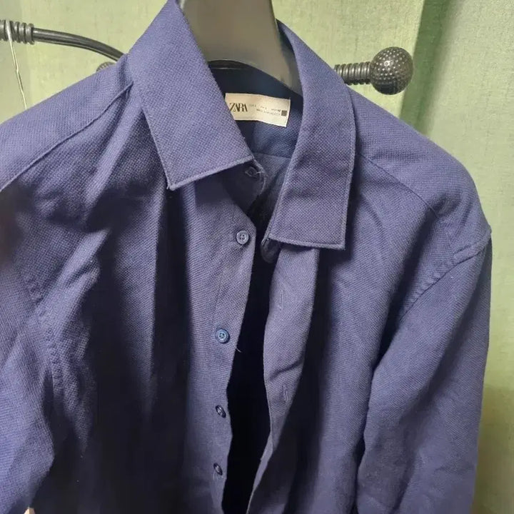 [BUNJANG] ZARA Navy Shirt / 자라 네이비 셔츠 남방