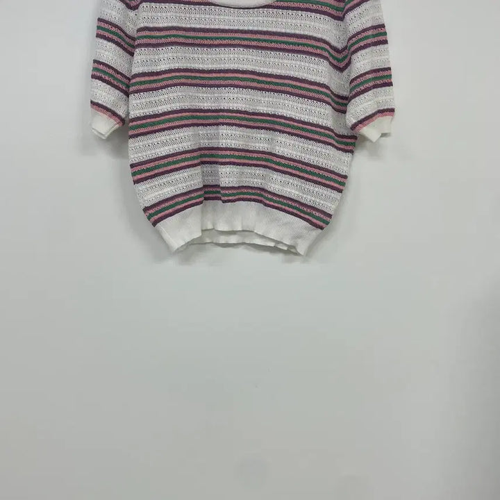 [BUNJANG] LeNIC &amp; McCoy Striped Knit Top / LeNIC &amp; McCoy 반팔 니트