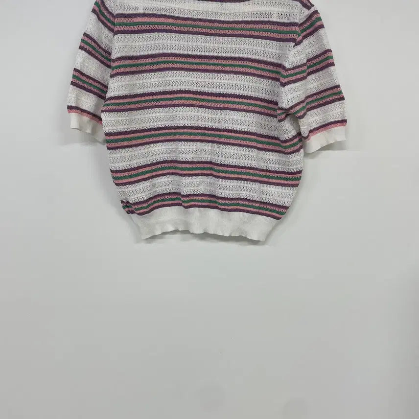 [BUNJANG] LeNIC &amp; McCoy Striped Knit Top / LeNIC &amp; McCoy 반팔 니트